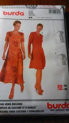 3274  EZ  BURDA FLARE SS-LS DRESS LENGTHS PATTERN 10-28